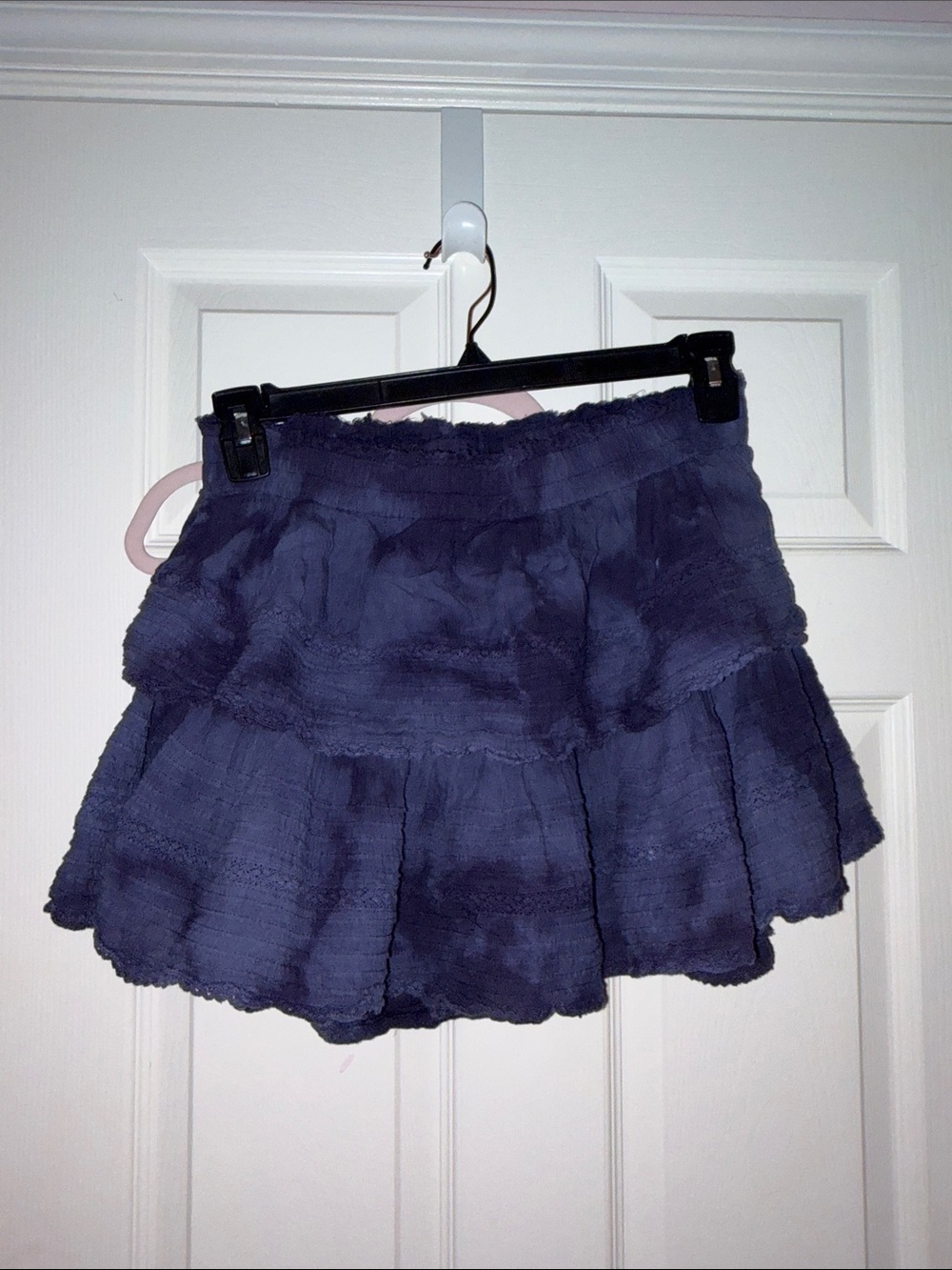 Aerie Tie Dyed Ruffle Mini Skirt